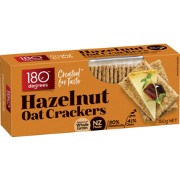 Photo of 180 Degrees Hazelnut Oat Crackers 150 Grams 150g