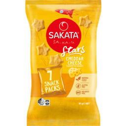 Photo of Sakata Cheddar Cheese Flavoured Stars Rice Crackers 7 Pack 91g