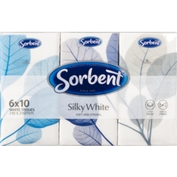 Photo of Sorbent Soft White Pocket Facial Tissues 6x10 Pack