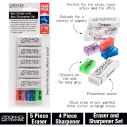 Photo of Eraser 5pc & Shaperner Set 4pc