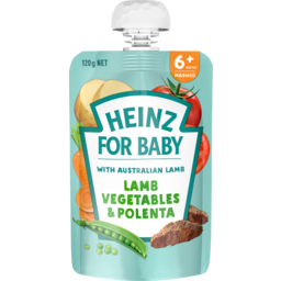 Photo of Heinz Lamb Vegetables & Polenta 6+ Months Mashed Baby Food Pouch 120g