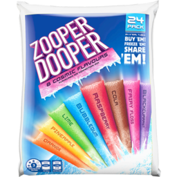 Photo of Zooper Dooper 8 Cosmic Flavours Flavoured Ice Confection Mix Tubes