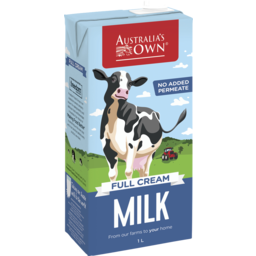 Photo of Milk, UHT Australia's Own Full Cream 1 litre