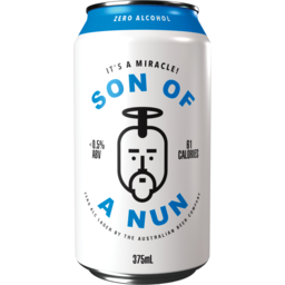 Photo of Son Of A Nun Zero Alcohol Lager Can 375ml