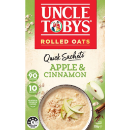 Photo of Uncle Tobys Oats Apple & Cinnamon Quick Sachets 10 Pack 350g