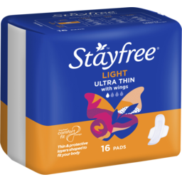 Photo of Stayfree Light Ultra Thin With Wings 16pk