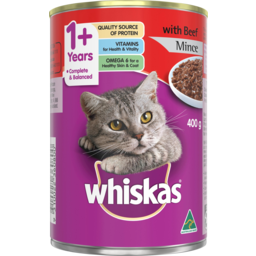 Photo of Whiskas 1+ Years Mince With Beef Cat Food 400g