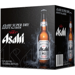 Photo of Asahi Lager Beer Dry 12x330ml