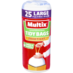 Photo of Multix Handy Ties Tidy Bags 25 Large With Handle Odour Guard