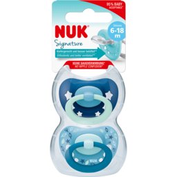 Photo of Nuk Signature Baby Dummy 6-18m, Bpa-Free Silicone, 2 Pack - Assorted