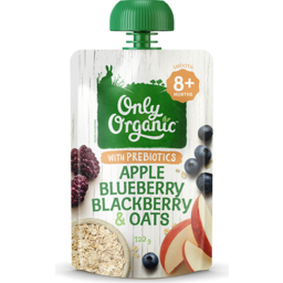 Photo of Only Organic Baby Food Pouch Apple Blueberry Blackberry & Oats