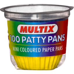 Photo of Multix Baking Aids Patty Pans Mini Coloured X 100 