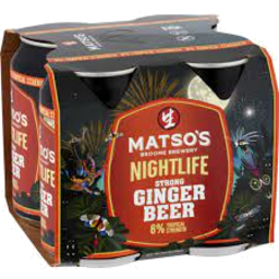 Photo of Matsos Nightlife Ginger Beer 4pk Cans 330ml