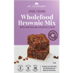 Photo of Mt Elephant Gluten Free Choc Chunk Wholefood Brownie Mix 350g