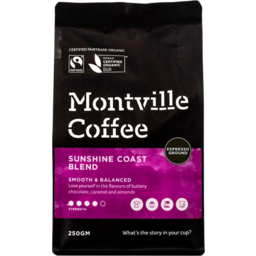 Photo of MONTVILLE COFFEE Org Sunshine Coast Blend Espresso 250g