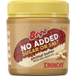 Photo of Bega Peanut Butter Crunchy No Added Sugar or Salt 325gm
