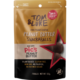 Photo of Tom & Luke Choc Coated Snackaballs Pic's Peanut Butter