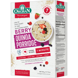 Photo of Orgran Berry Quinoa Porridge Sachets Gluten Free 7 Pack