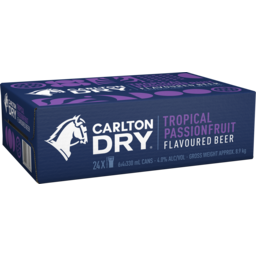 Photo of Carlton Dry Tropical Passionfruit Cans 24x330ml