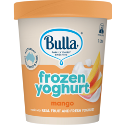Photo of Bulla 97% Fat Free Mango Frozen Yoghurt 1l
