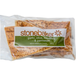 Photo of Stonebaker Garlic Olive Rosemary & Parmesan Pita Bread