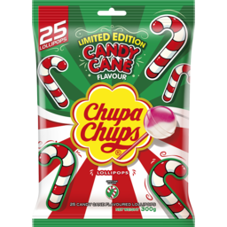Photo of Chupa Chups Limited Edition Candy Cane Bag 25u 300g