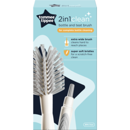 Photo of Tommee Tippee 2in1clean Bottle And Teat Brush, Extra Wide, Soft Yet Durable Nylon Bristles For Scratch-Free Clean, Easy-Grip Handle With Teat Cleaner 