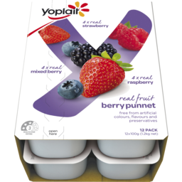 Photo of Yoplait Berry Punnet Yoghurt Multipack 12 Pack Play To Win Promo 12.0x100g