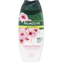 Photo of Palmolive Naturals Travel Body Wash Calming Pleasure Milk & Cherry Blossom Soap Free Recyclable Carry On Friendly 90ml
