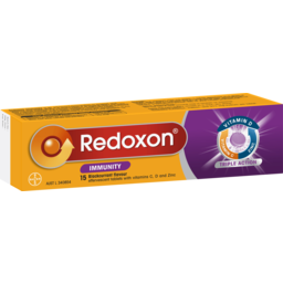 Photo of Redoxon Immunity Vitamin C, D And Zinc Blackcurrant Flavoured Effervescent Tablets 15 Pack