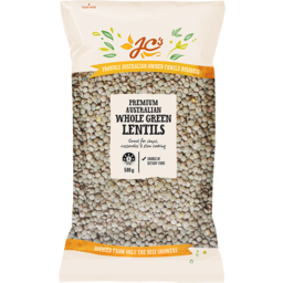 Photo of J.C.'s Whole Green Lentils 500g