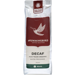 Photo of Hummingbird Fair Trade Organic Fresh Coffee Decaf Whole Beans - 200g