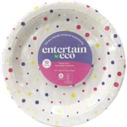 Photo of Entertain By Eco Joy Printed Plates 23cm 10 Pack
