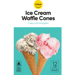 Photo of Value Waffle Ice Cream Cones 12 Pack