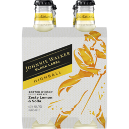 Photo of Johnnie Walker Black Highball Zesty Lemon Bottle