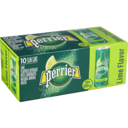 Photo of Perrier Carbonated Natural Mineral Water Lime Flavor 10 Pack X