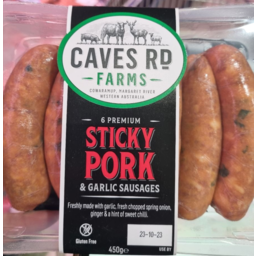 Photo of CAVES RD STICKY PORK & GARLIC SAUSAGES