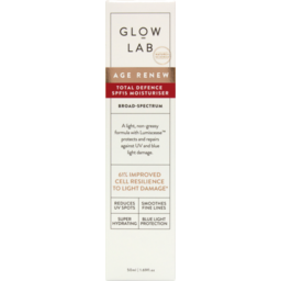 Photo of Glow Lab Age Renew Facial Moisturiser Total Defense SPF15 50ml