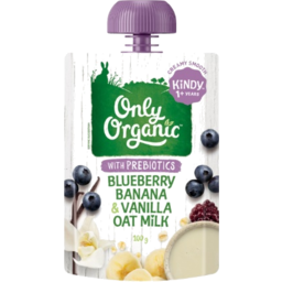 Photo of Only Organic Blueberry, Banana, Vanilla & Oat Milk Pouch 100G