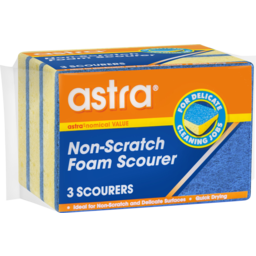 Photo of Astra Non-Scratch Foam Scourer 3pk