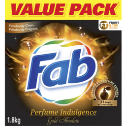 Photo of Fab Perfume Indulgence Gold Absolute, Powder Laundry Washing Detergent, 1.8kg