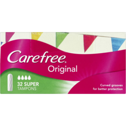 Photo of Carefree Original Super Tampons 32 Pack