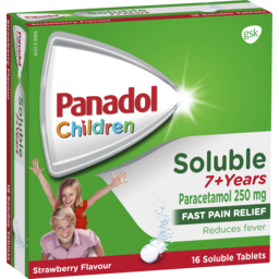 Photo of Panadol Children 7+ Years Soluble Tablets Strawberry 16 Pack 