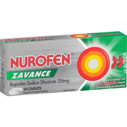 Photo of Nurofen Zavance Fast Pain Relief Caplets 256mg Ibuprofen 24 Pack 