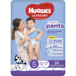 Photo of Huggies Ultra Dry Nappy Pants For Boys 12- Size 5 26 Pack