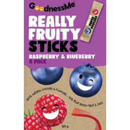 Photo of Goodness Me Raspberry & Blueberry Fruit Sticks 8 Pack 120g