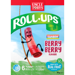 Photo of Uncle Tobys Roll-Ups Snacks For Kids Rainbow Berry 94g