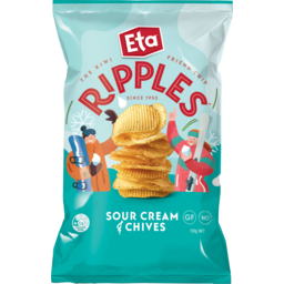 Photo of Eta Ripples Potato Chips Sour Cream & Chives 150g