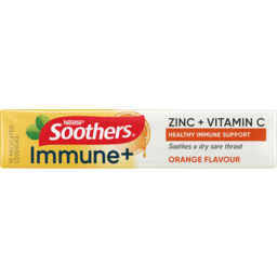 Photo of Nestle Soothers Immune+ Orange Flavour Throat Lozenges 10 Stick Pack 10pk