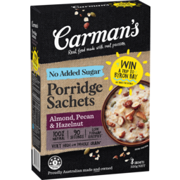 Photo of Carman's Almond, Pecan & Hazelnut Gourmet Porridge Sachets 320g